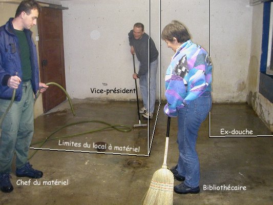 Démontage du local le 20 janvier 2003.