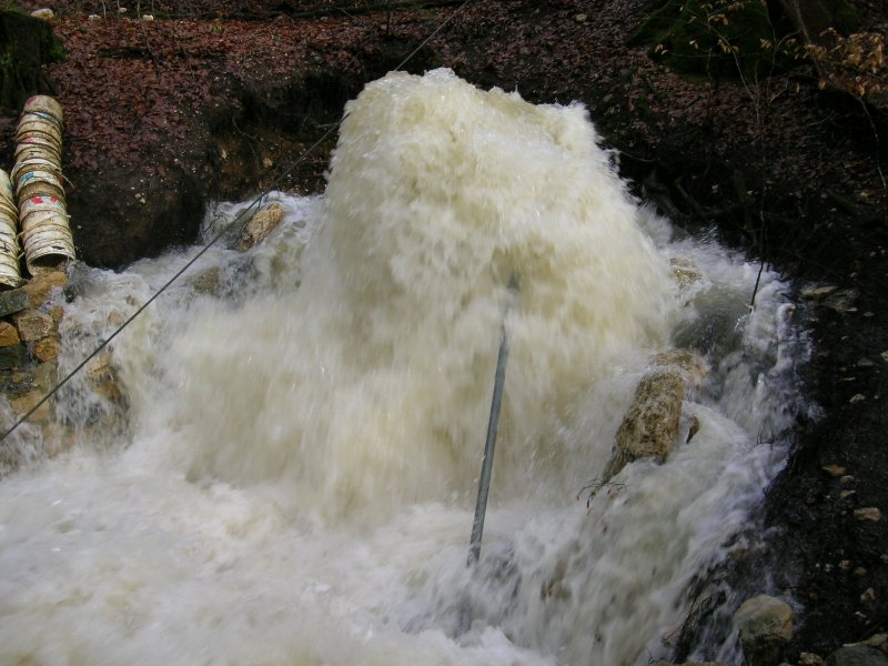Crue du 14 janvier 2004 au gouffre du torrent.